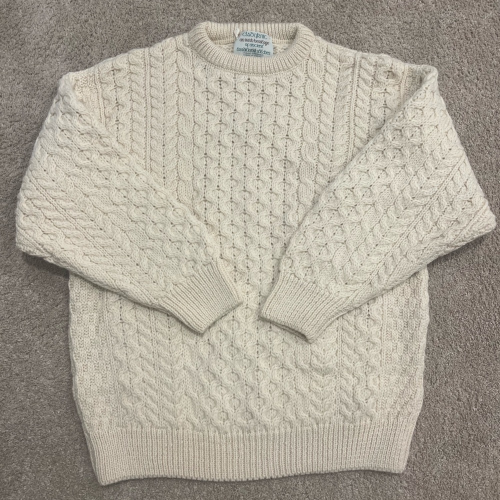 100% wool Irish handmade sweater